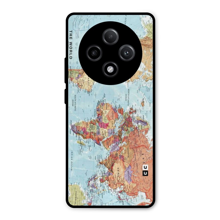 Lets Travel The World Metal Back Case for Oppo F27 Pro Plus