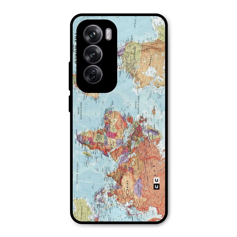 Lets Travel The World Metal Back Case for Oppo Reno12 Pro