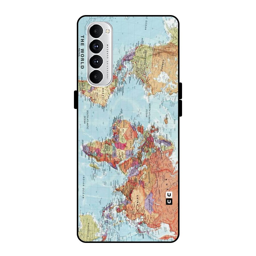 Lets Travel The World Metal Back Case for Oppo Reno4 Pro