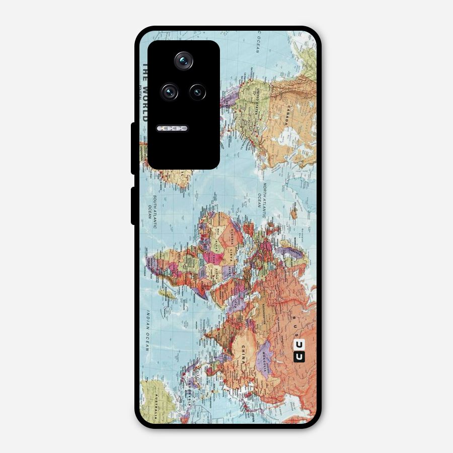 Lets Travel The World Metal Back Case for Poco F4 5G