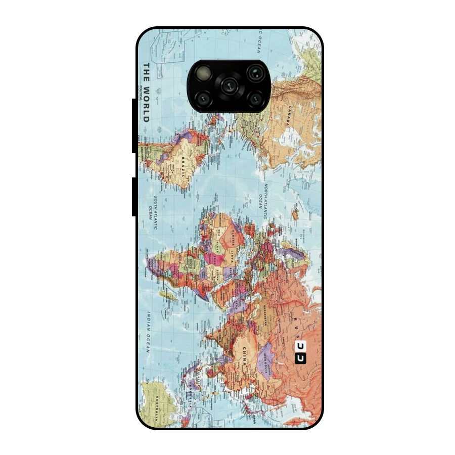 Lets Travel The World Metal Back Case for Poco X3