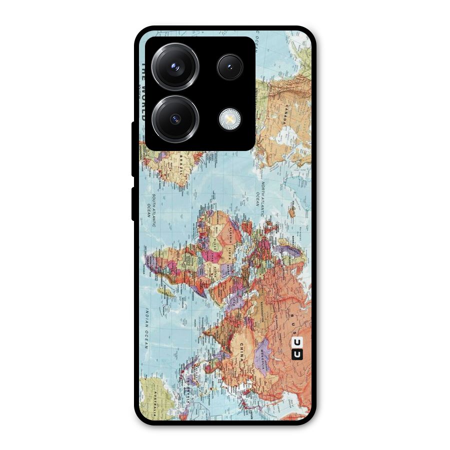 Lets Travel The World Metal Back Case for Poco X6