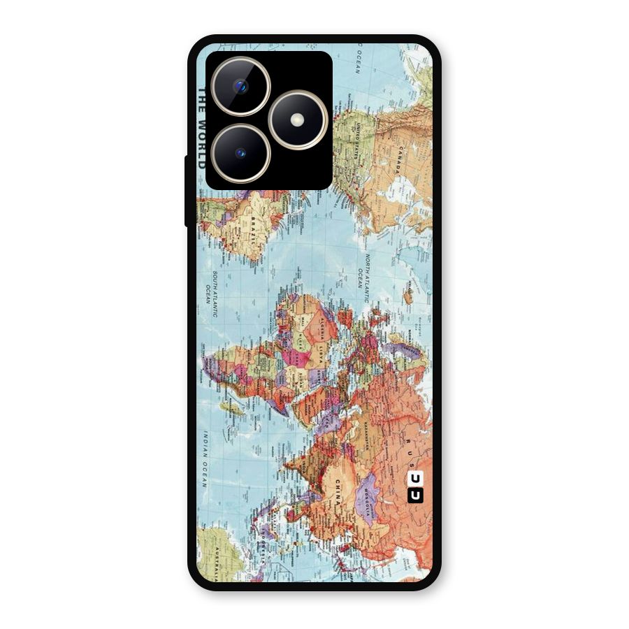 Lets Travel The World Metal Back Case for Realme C53