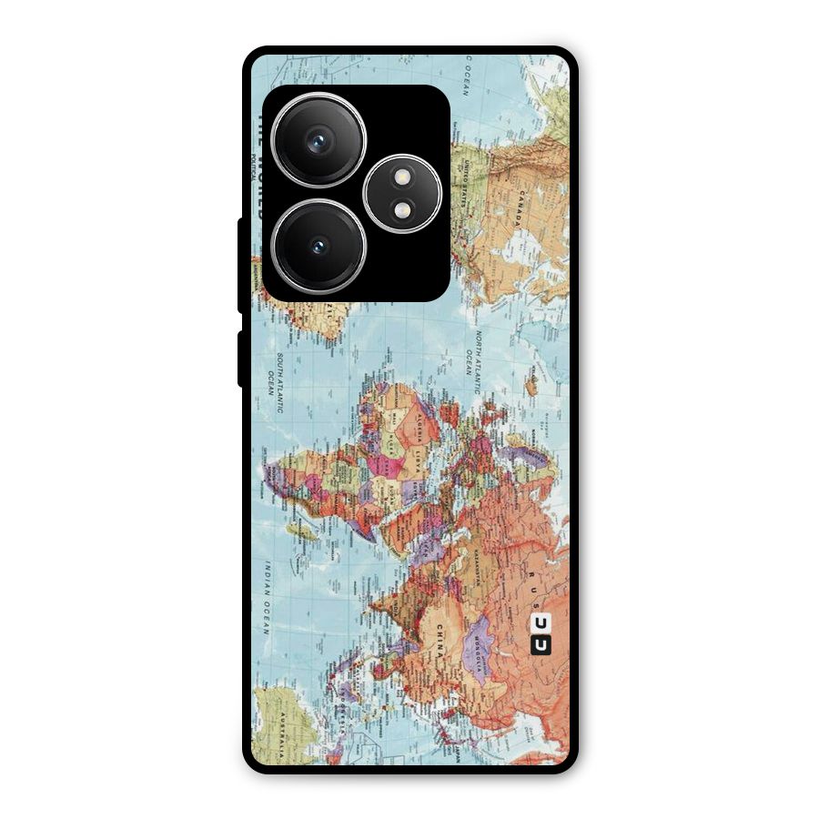 Lets Travel The World Metal Back Case for Realme GT 6T