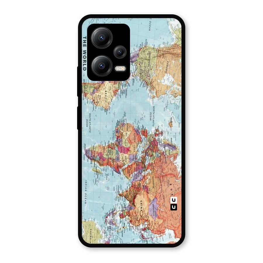 Lets Travel The World Metal Back Case for Redmi Note 12 5G