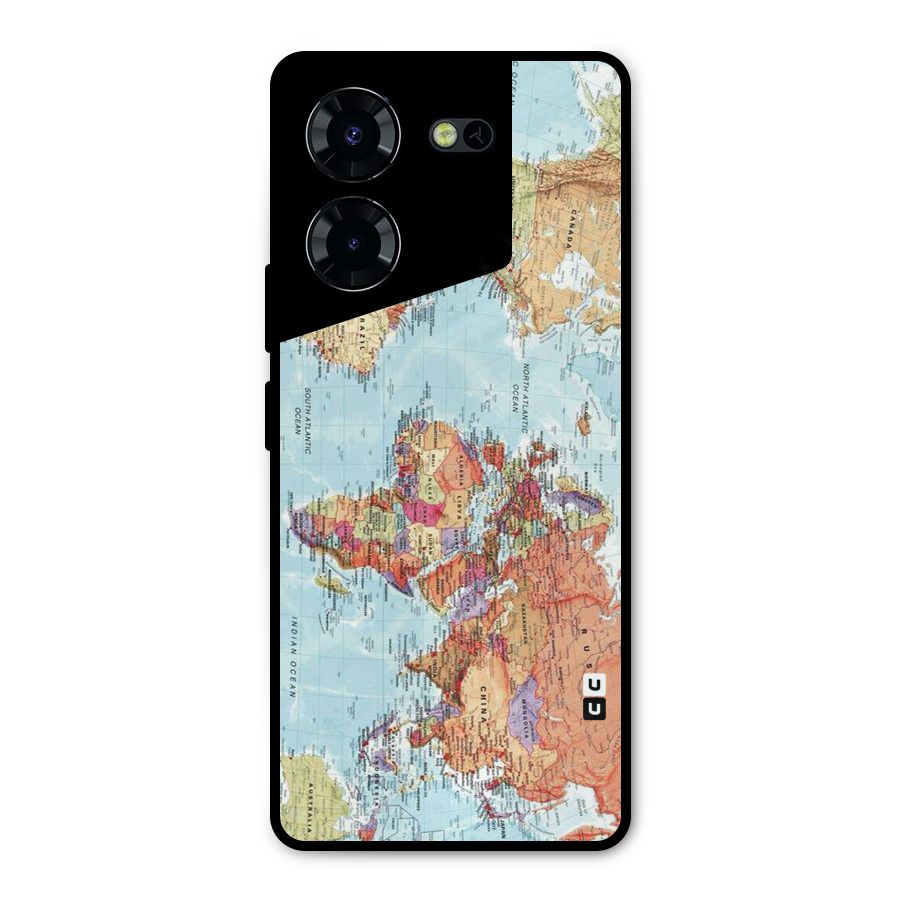 Lets Travel The World Metal Back Case for Tecno Pova 5 Pro 5G