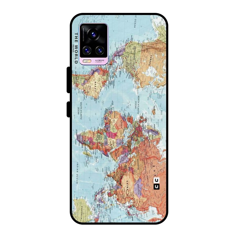 Lets Travel The World Metal Back Case for Vivo V20 Pro
