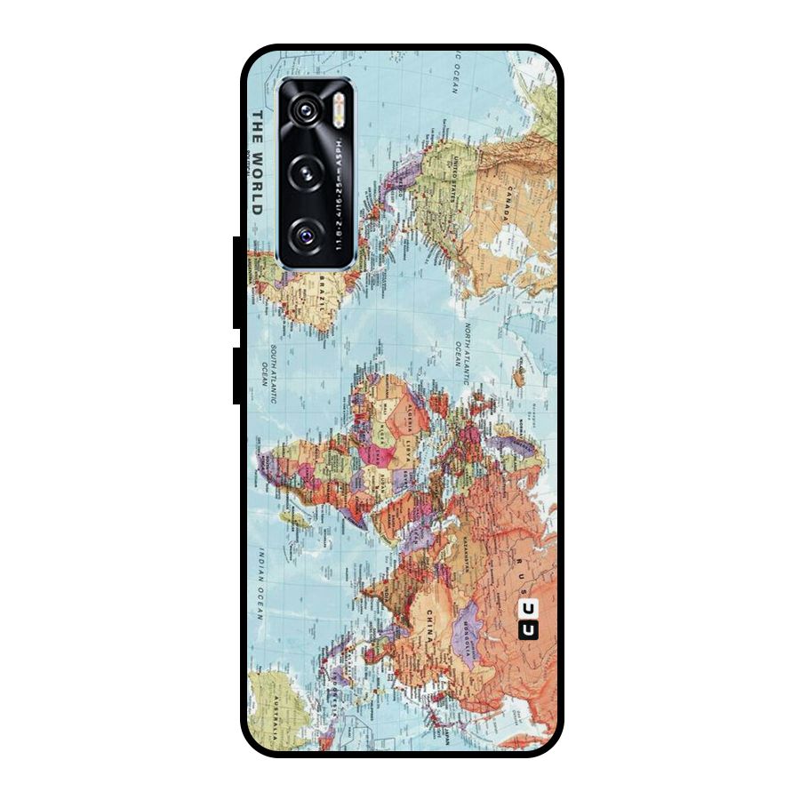 Lets Travel The World Metal Back Case for Vivo V20 SE