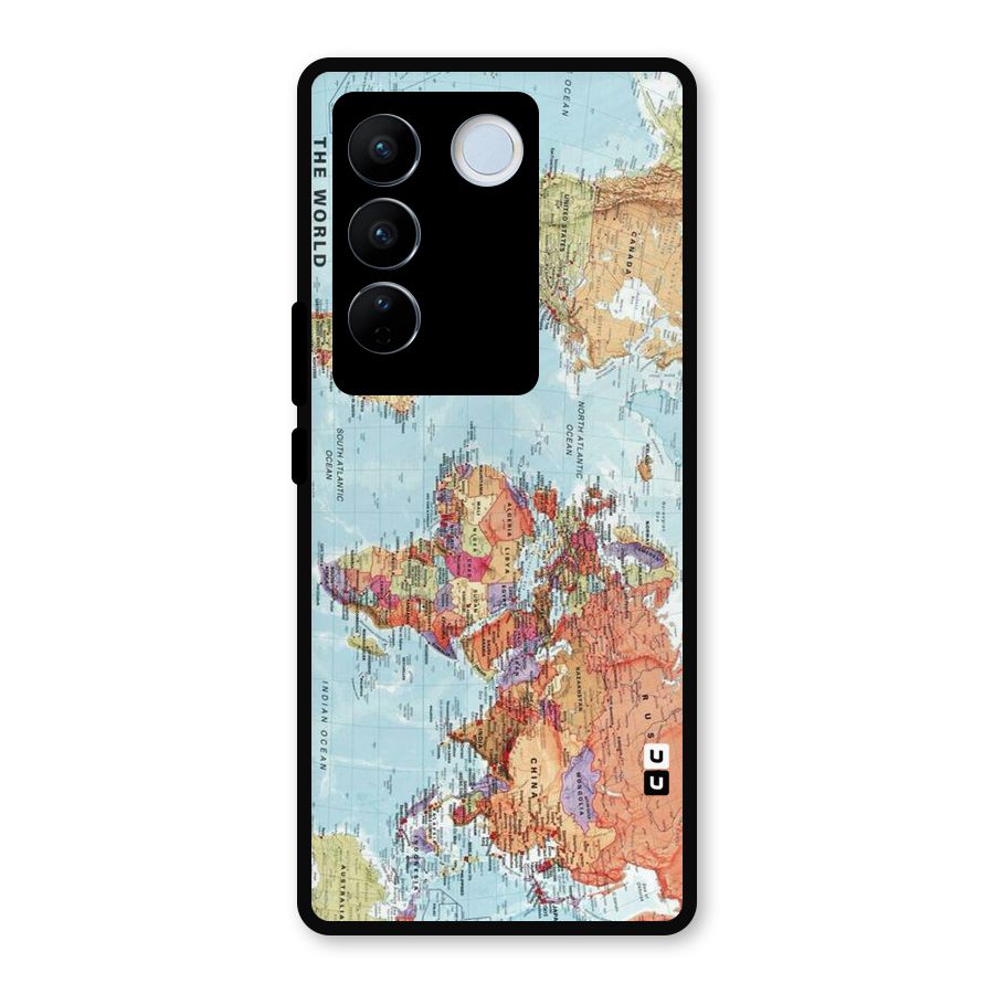 Lets Travel The World Metal Back Case for Vivo V27