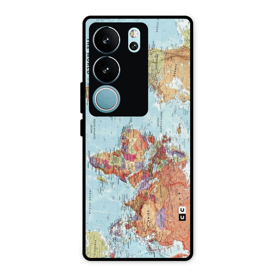Lets Travel The World Metal Back Case for Vivo V29