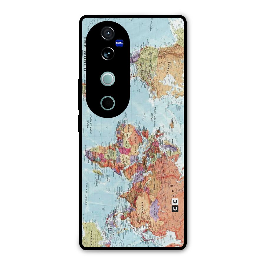 Lets Travel The World Metal Back Case for Vivo V40