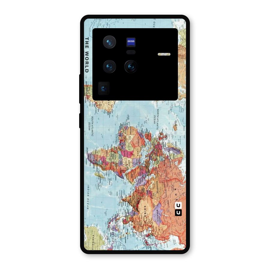 Lets Travel The World Metal Back Case for Vivo X80 Pro