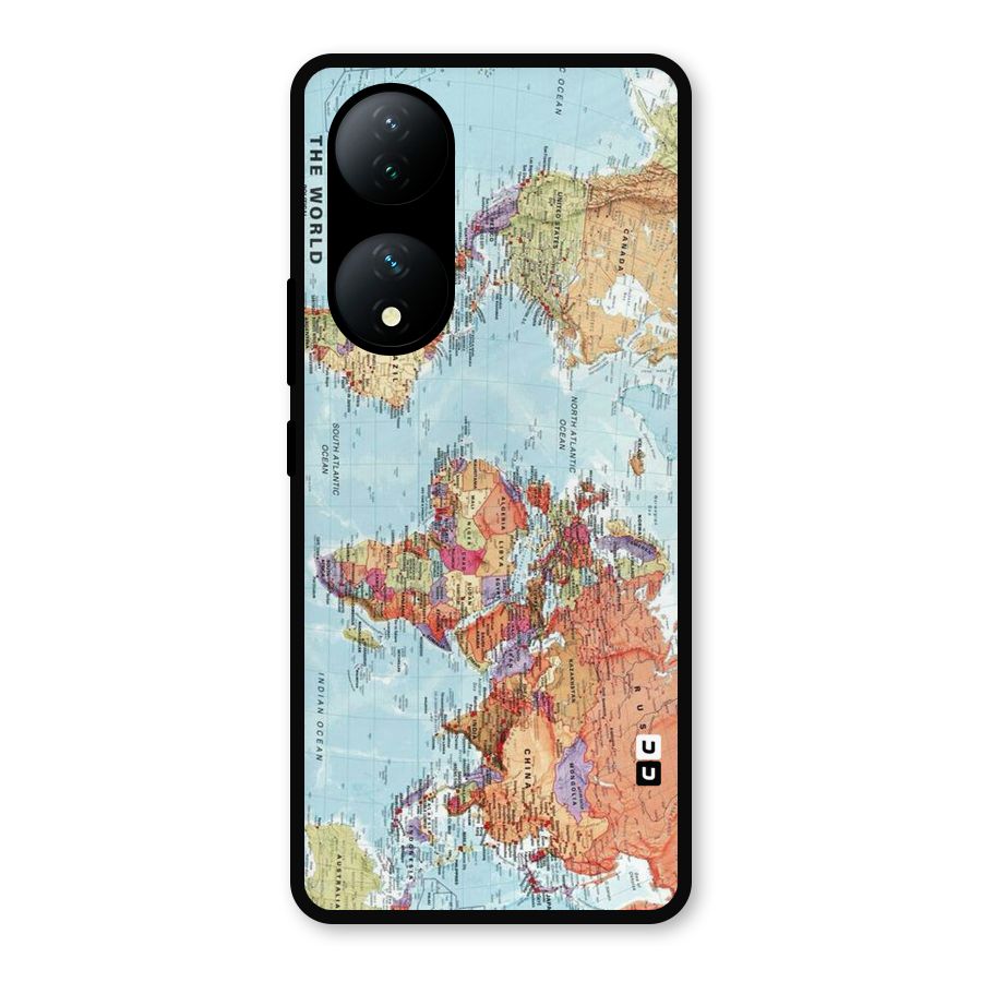 Lets Travel The World Metal Back Case for Vivo Y100a