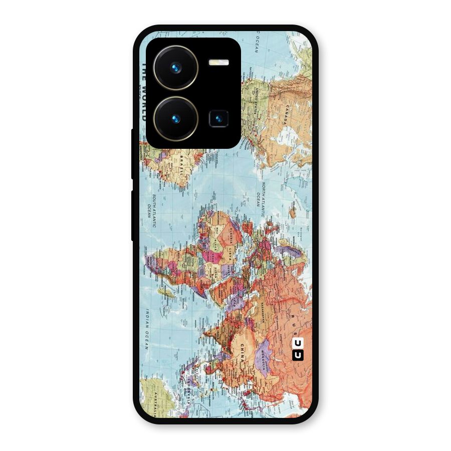 Lets Travel The World Metal Back Case for Vivo Y35