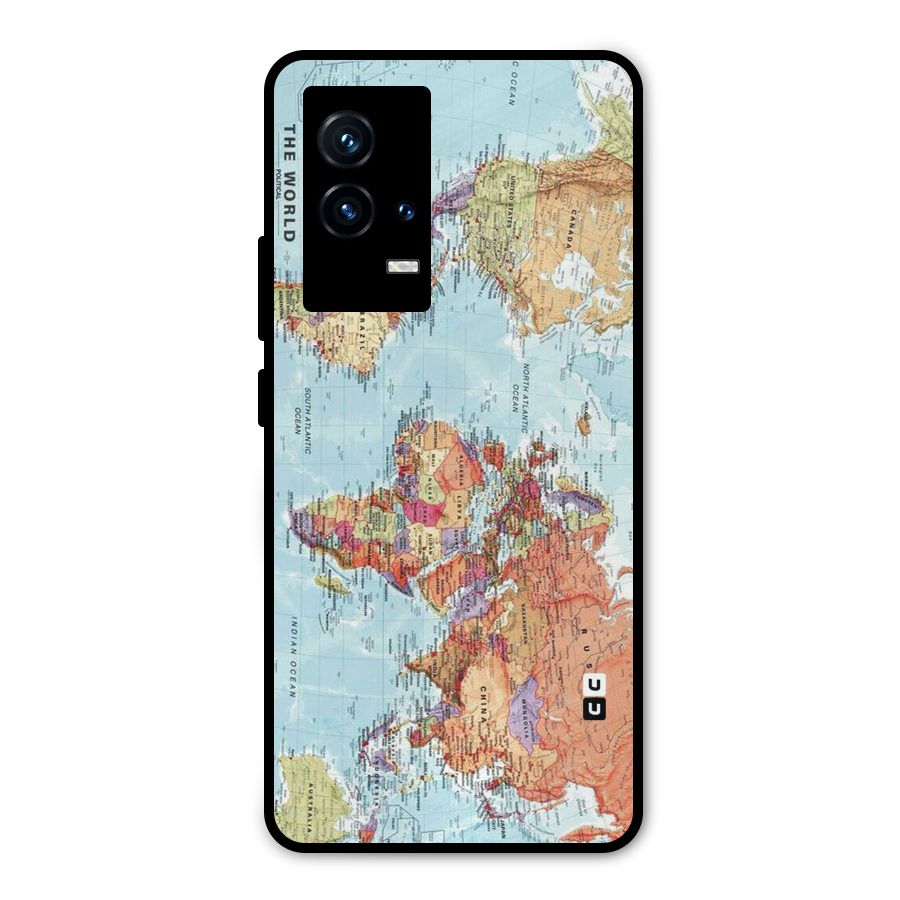 Lets Travel The World Metal Back Case for iQOO 9 5G