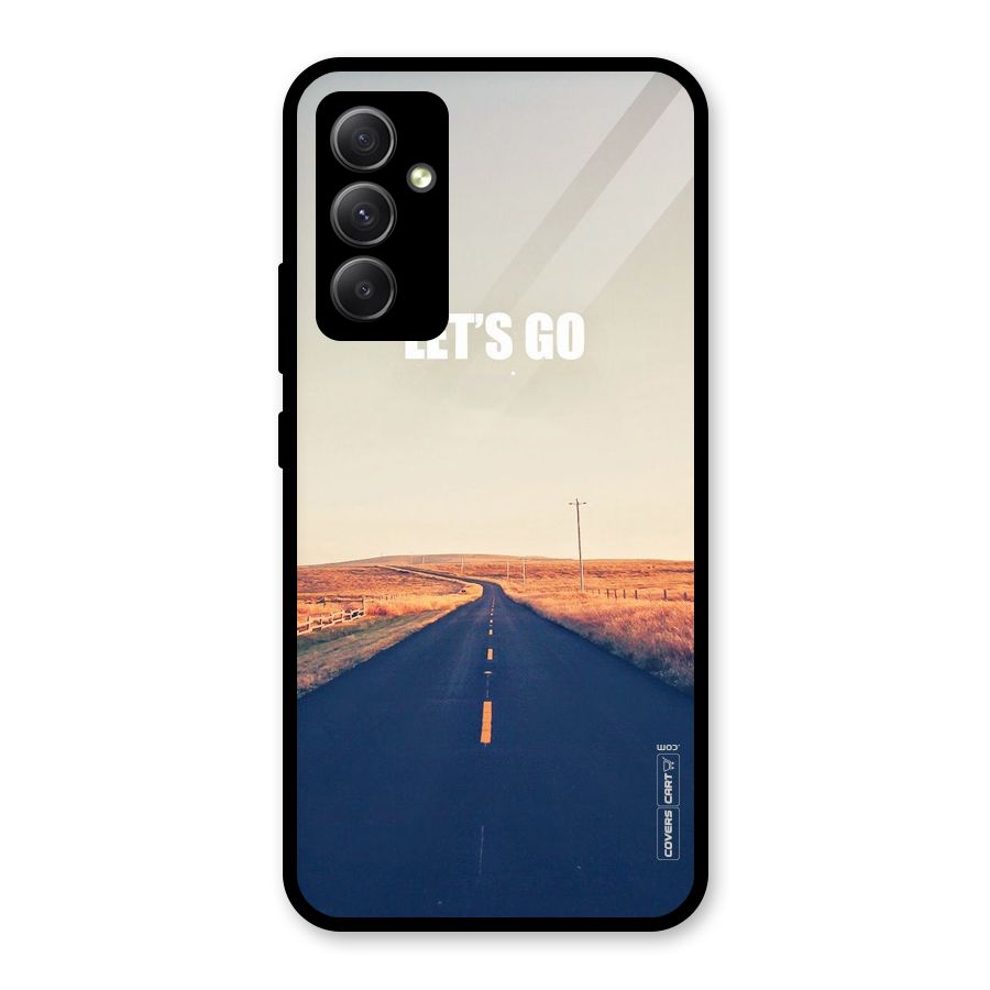 Lets Wander Glass Back Case for Galaxy A34