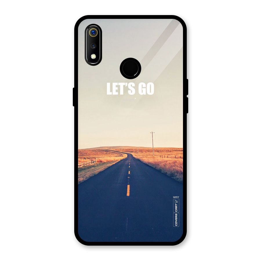 Lets Wander Glass Back Case for Realme 3i