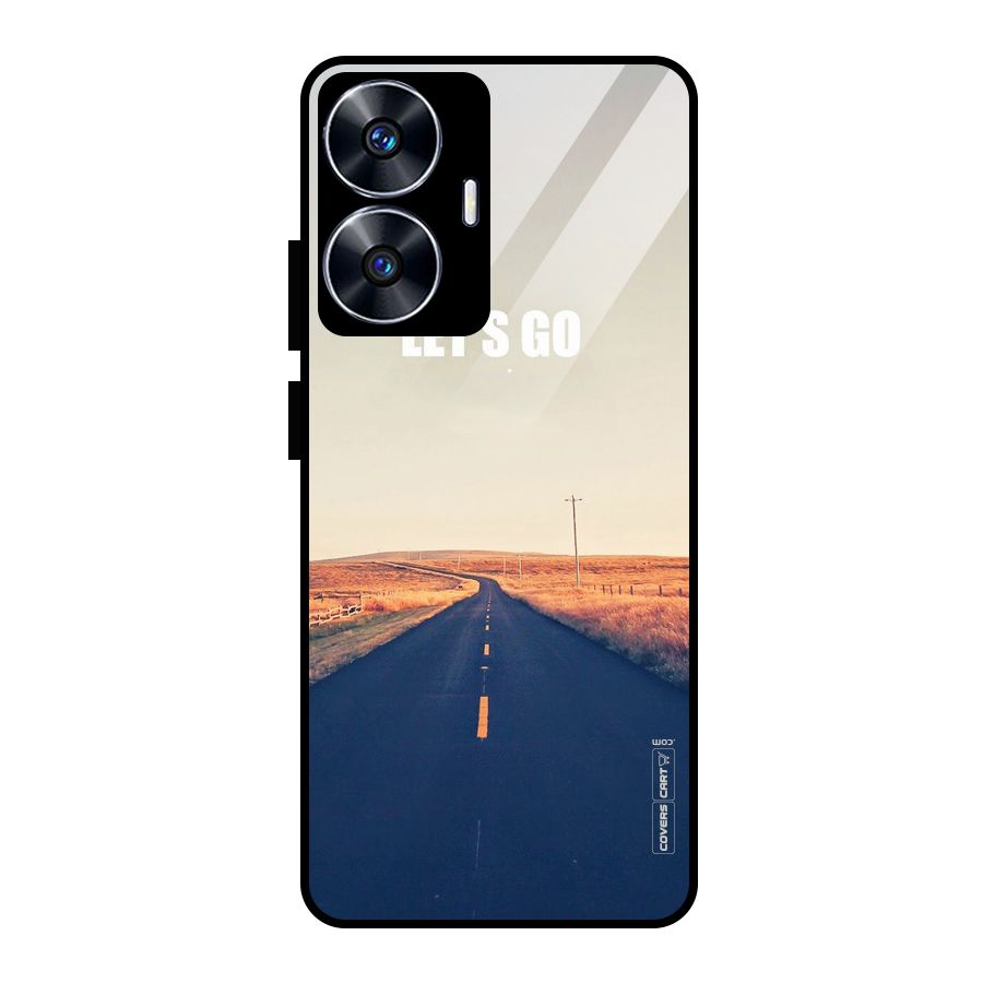 Lets Wander Glass Back Case for Realme Narzo N55