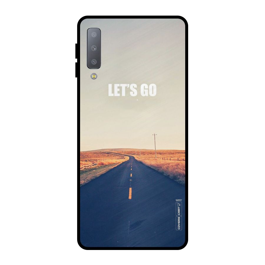Lets Wander Metal Back Case for Galaxy A7 (2018)