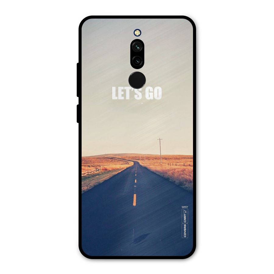 Lets Wander Metal Back Case for Redmi 8