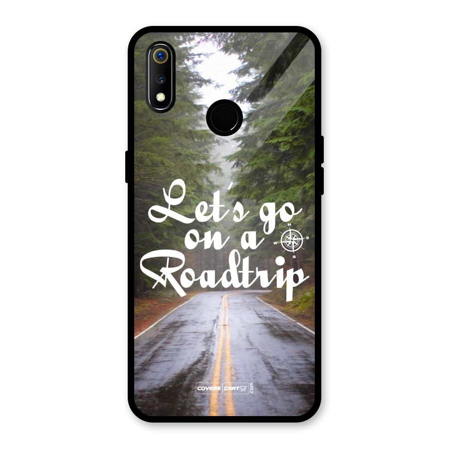 Lets go on a Roadtrip Glass Back Case for Realme 3