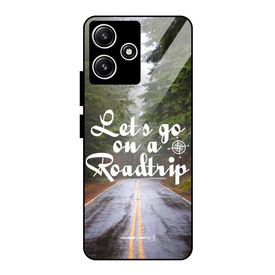 Lets go on a Roadtrip Glass Back Case for Redmi 12 5G