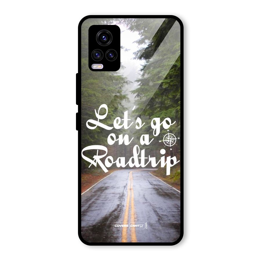 Lets go on a Roadtrip Glass Back Case for Vivo V20 2021