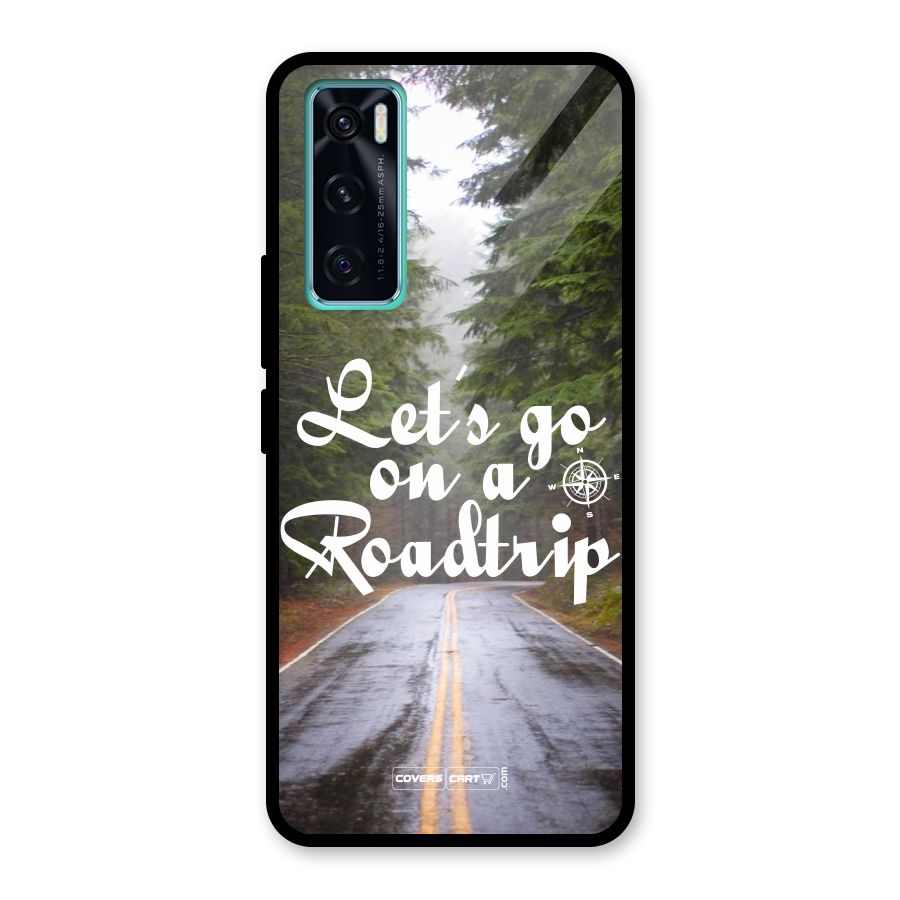 Lets go on a Roadtrip Glass Back Case for Vivo V20 SE