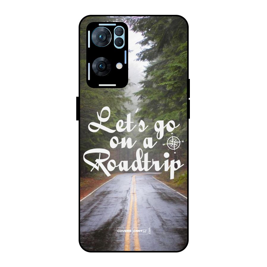 Lets go on a Roadtrip Metal Back Case for Oppo Reno7 Pro 5G