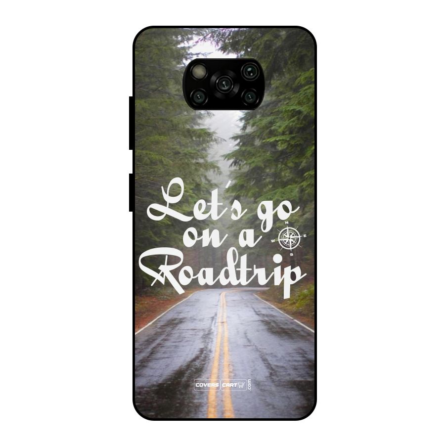 Lets go on a Roadtrip Metal Back Case for Poco X3