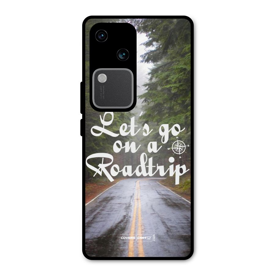 Lets go on a Roadtrip Metal Back Case for Vivo V30 Pro