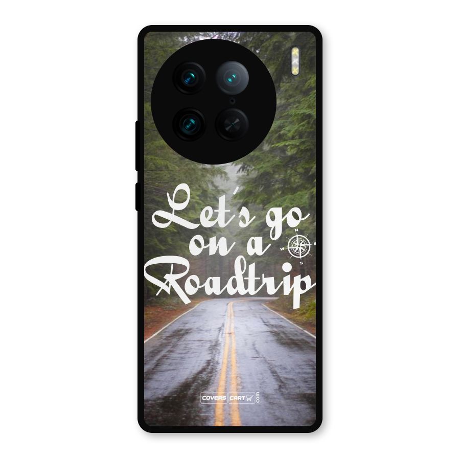Lets go on a Roadtrip Metal Back Case for Vivo X90 Pro