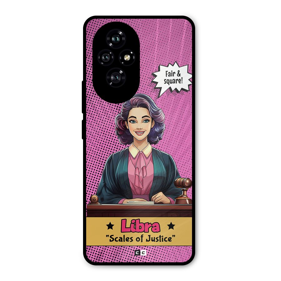 Libra Justice Metal Back Case for Honor 200