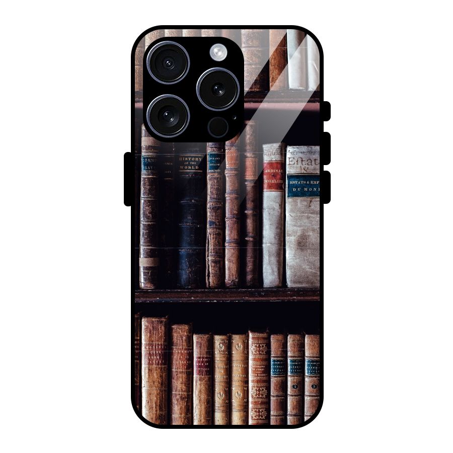 Library Love Glass Back Case for iPhone 15 Pro