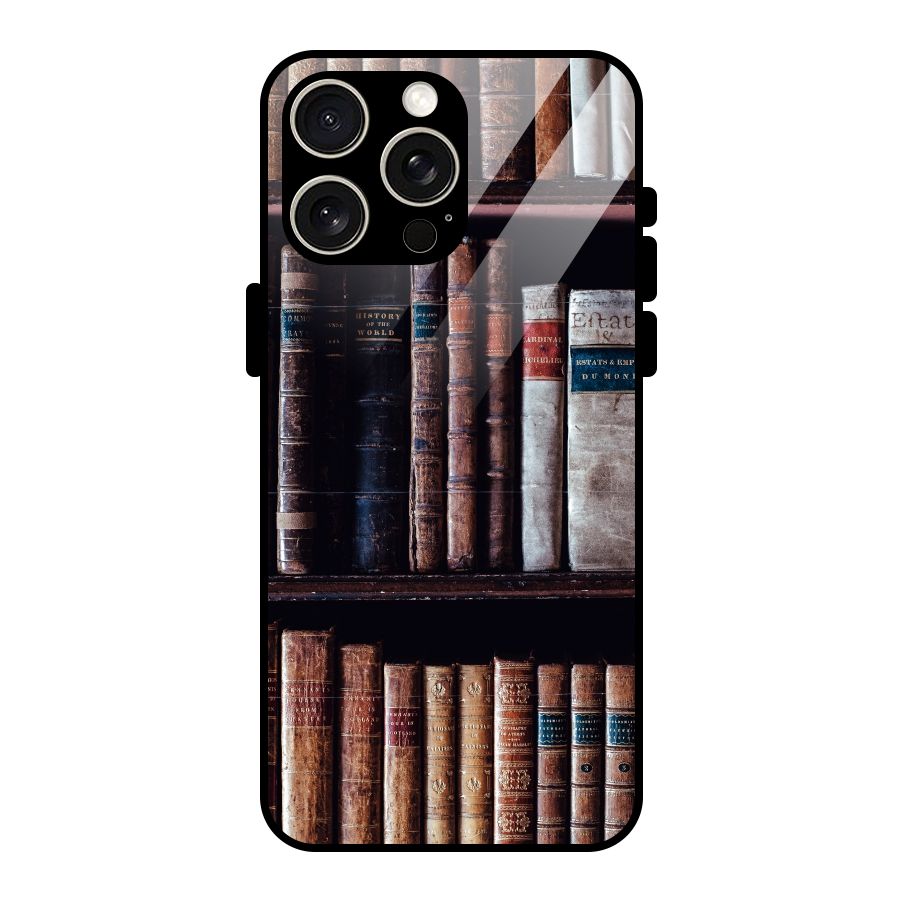 Library Love Glass Back Case for iPhone 15 Pro Max