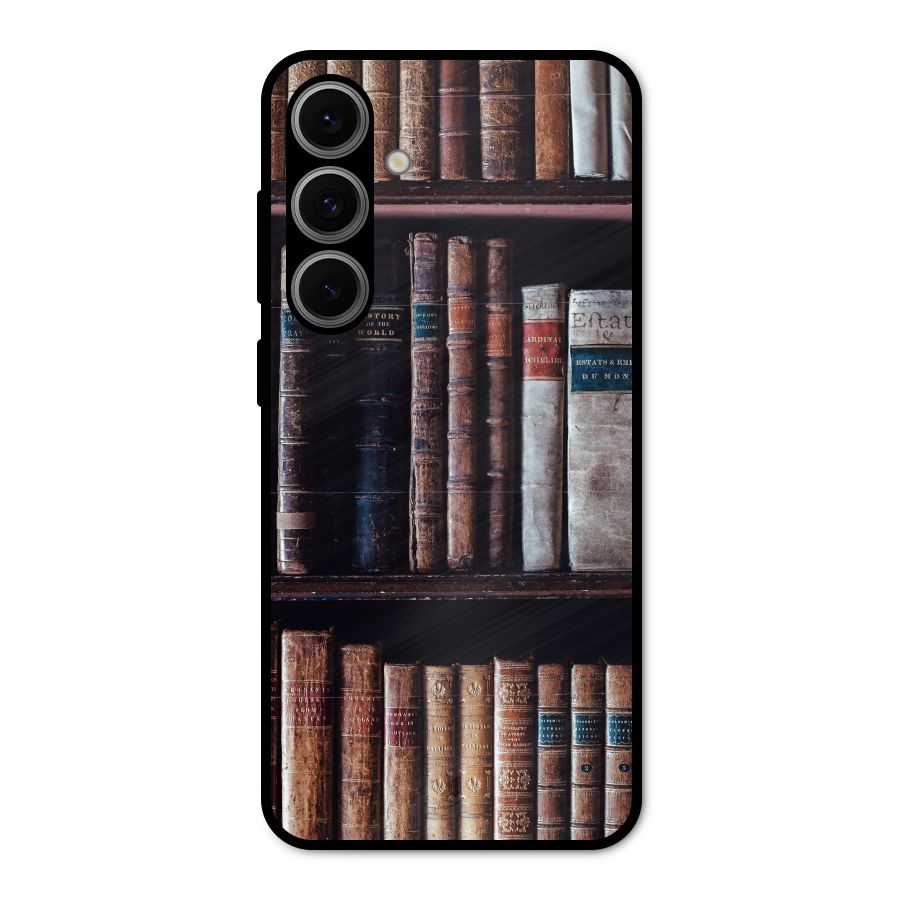 Library Love Metal Back Case for Galaxy S24 FE
