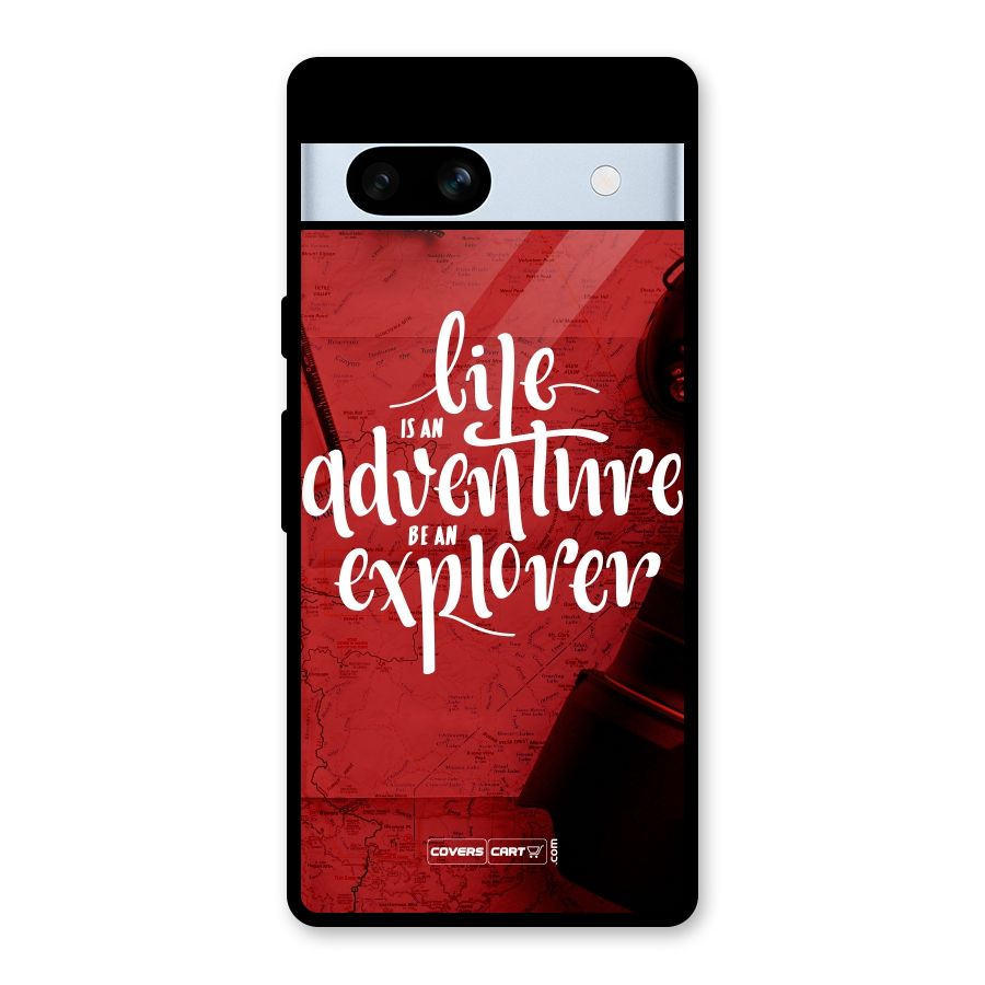 Life Adventure Explorer Glass Back Case for Google Pixel 7a