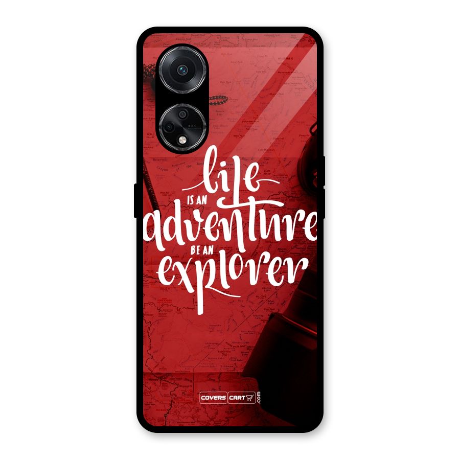 Life Adventure Explorer Glass Back Case for Oppo F23