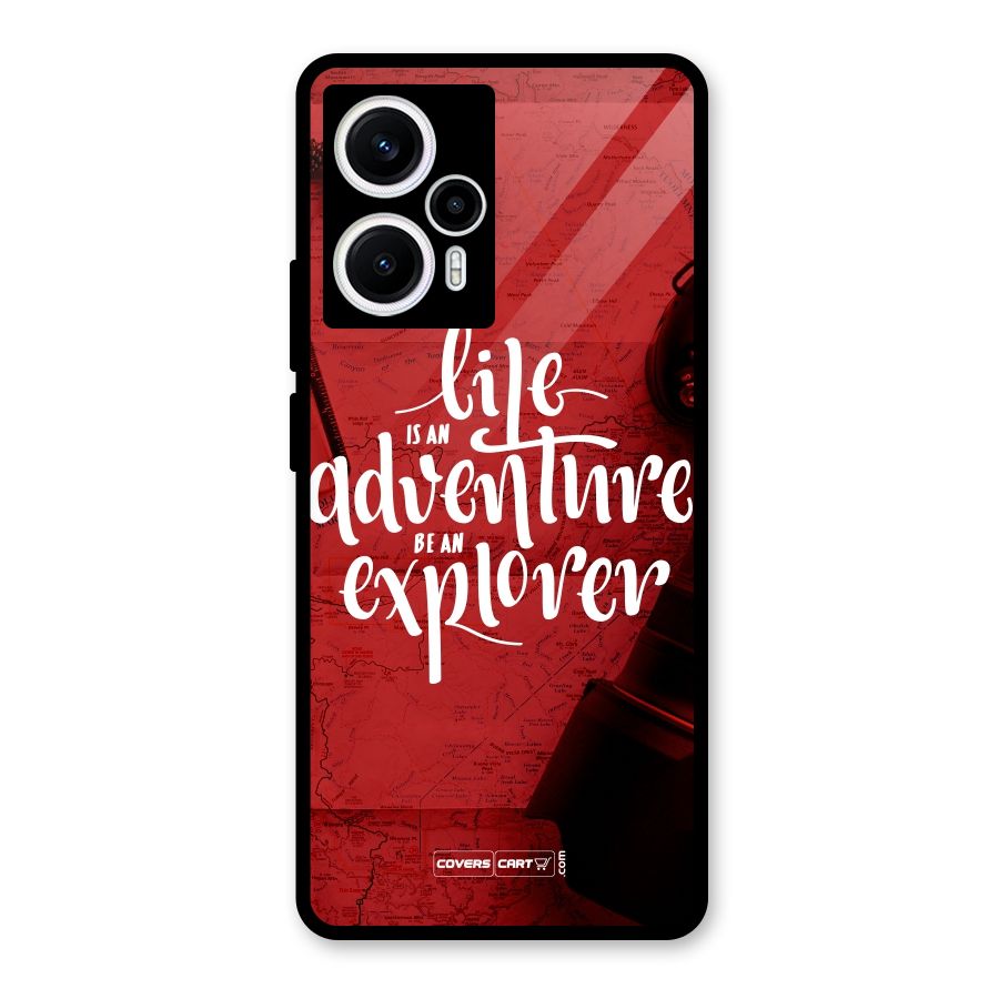 Life Adventure Explorer Glass Back Case for Poco F5