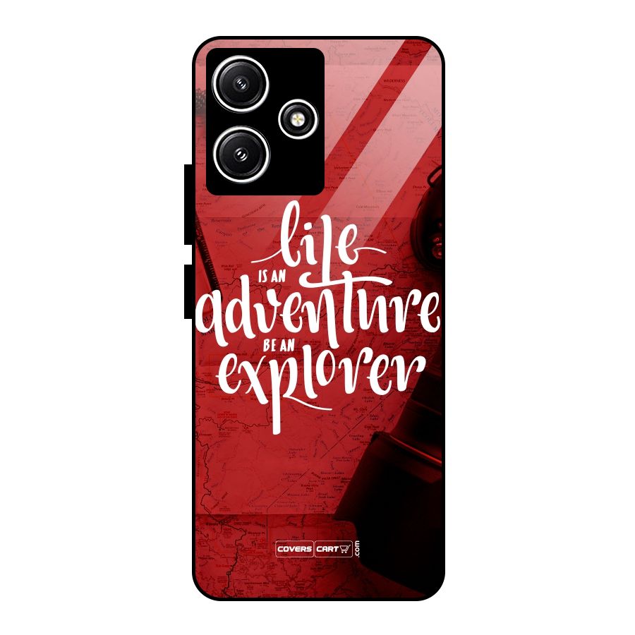 Life Adventure Explorer Glass Back Case for Poco M6 Pro