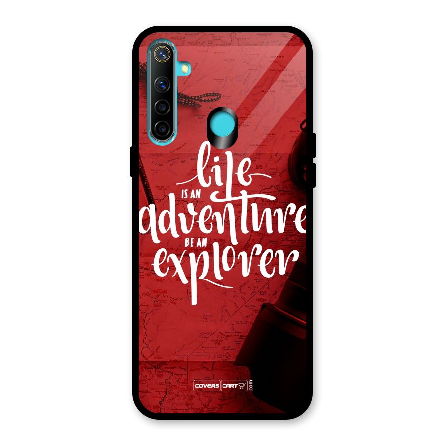 Life Adventure Explorer Glass Back Case for Realme Narzo 10
