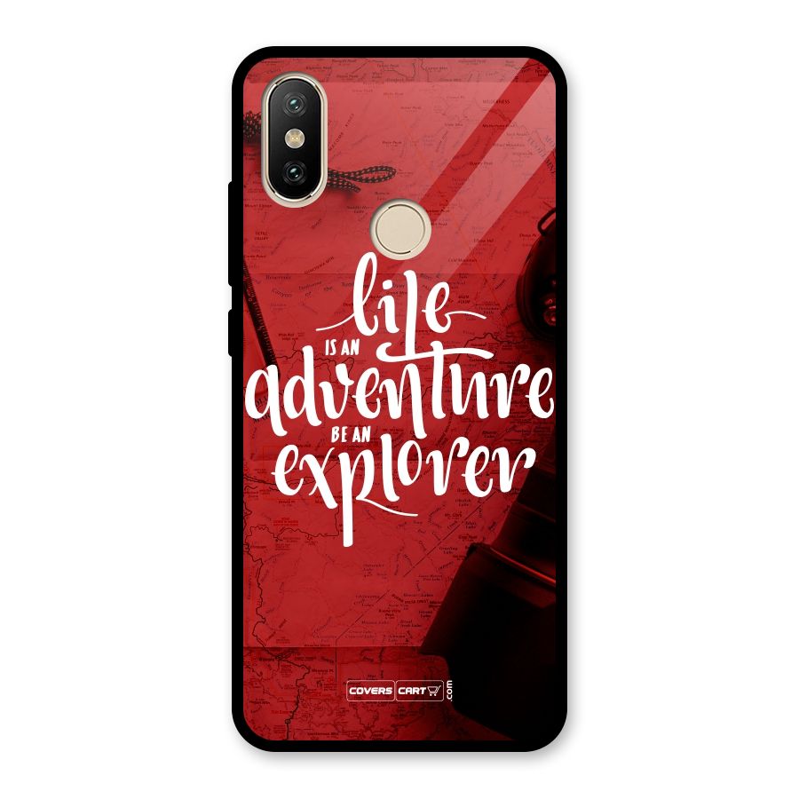 Life Adventure Explorer Glass Back Case for Redmi A2
