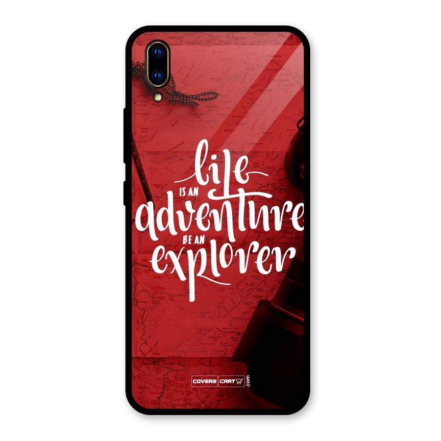 Life Adventure Explorer Glass Back Case for Vivo V11 Pro