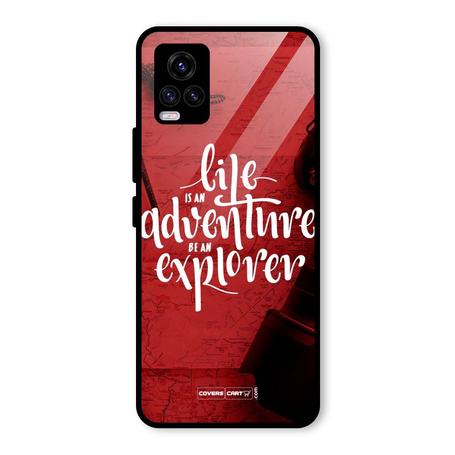 Life Adventure Explorer Glass Back Case for Vivo V20 2021