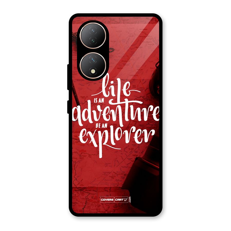 Life Adventure Explorer Glass Back Case for Vivo Y100A
