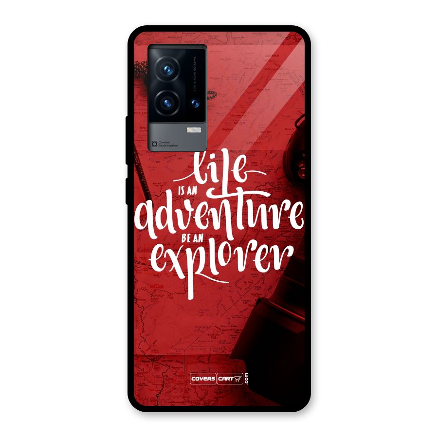 Life Adventure Explorer Glass Back Case for iQOO 9 5G