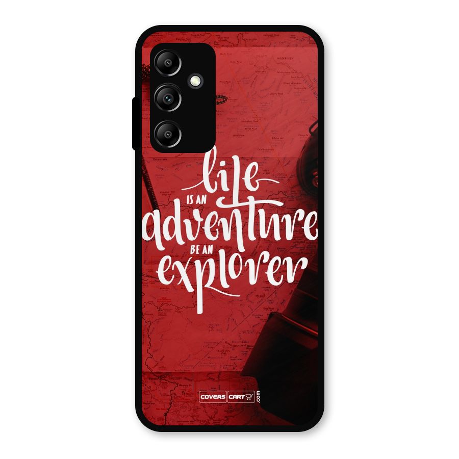 Life Adventure Explorer Metal Back Case for Galaxy A14 5G