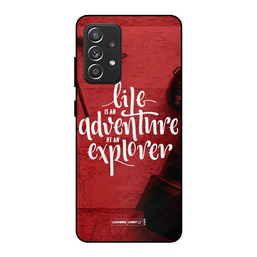 Life Adventure Explorer Metal Back Case for Galaxy A52s 5G