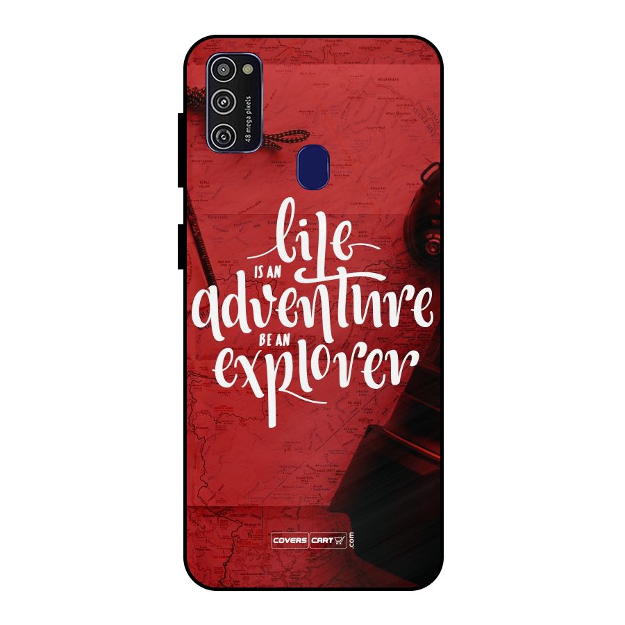 Life Adventure Explorer Metal Back Case for Galaxy M30s
