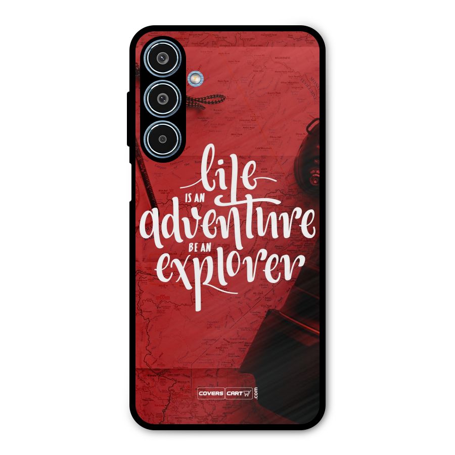 Life Adventure Explorer Metal Back Case for Galaxy M35